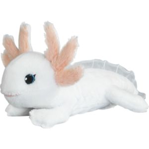 Knuffeldier Axolotl - zachte pluche stof - premium kwaliteit knuffels - wit - 30 cm