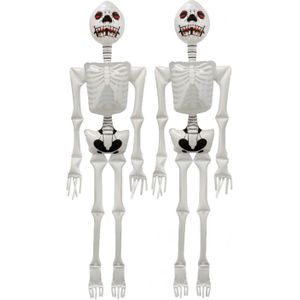 Opblaasbaar skelet 2 stuks Halloween versiering 183 cm