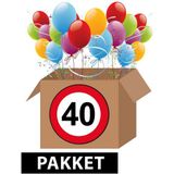 Verkeersbord 40 jaar feestartikelen pakket