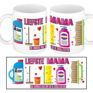 Cadeau mok Moederdag - Liefste mama - schoonmaken - grappig