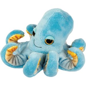 Suki Gifts Pluche Inktvis/Octopus Knuffeldier - Cute Eyes - Blauw - 22 cm - Hoge Kwaliteit