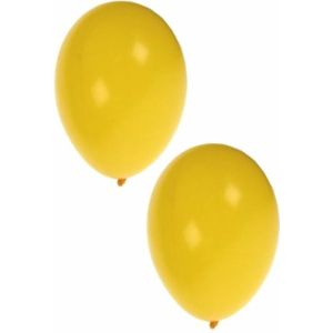 50x stuks gele party ballonnen 27 cm