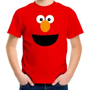 Verkleed / carnaval t-shirt rode cartoon knuffel pop voor kinderen - Verkleed / kostuum shirts