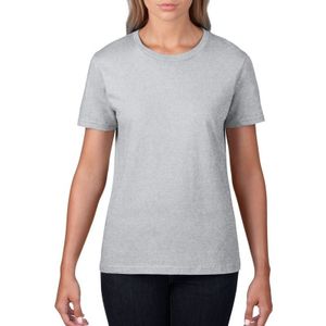 Basic ronde hals t-shirt grijs voor dames