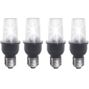 Set van 4x stuks stroboscoop lampen discolampen LED met E27 fitting 230V