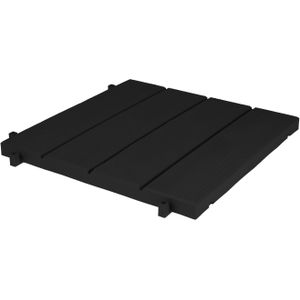 Tuintegel/terrastegel - zwart - kunststof - weerbestendig - 38 x 38 cm - vlonder vloertegels
