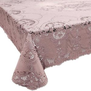 Buiten tafelkleed/tafellaken oud roze 137 x 180 cm rechthoek