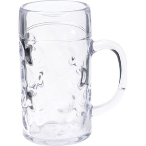 Bierpul/bierglas - transparant -  onbreekbaar kunststof - 500 ml