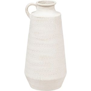 Bloemenvaas Sciacca - wit - keramiek - D20 x H41 cm - Stelen en boeketten - Grieks/Romeins thema