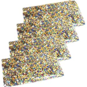 Confetti snippers van papier - 4x - multi colours mix - 1 kilo zak - feestartikelen/versieringen