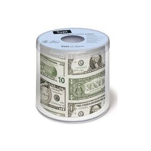 Dollar geld fun toiletpapier 3-laags papier