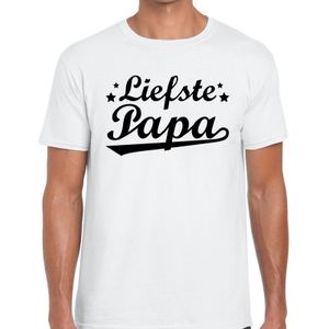 Liefste papa cadeau t-shirt wit heren - kado shirt voor vaders