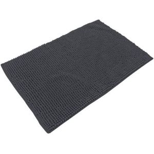 Urban Living Badkamerkleedje/badmat tapijt - voor op de vloer - antraciet - 50 x 80 cm - anti slip
