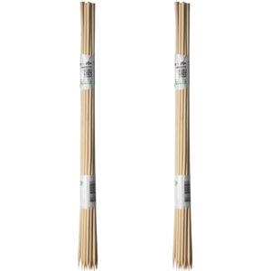 100x stuks splitbamboe / bamboestokjes 30 cm - plantensteun / tonkinstokken