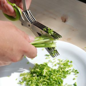 Esschert kruidenschaar met groen handvat - keukengerei - kruiden knippen