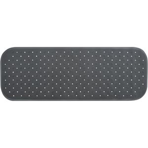 MSV Douche/bad anti-slip mat badkamer - rubber - grijs - 36 x 97 cm - met zuignappen - extra lang formaat