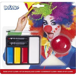 Complete clown schmink set inclusief clownsneus