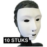 10x Wit grimeer masker met kalklaag