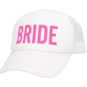 Vrijgezellenfeest baseballcap/petje - Bride - wit - dames - polyester