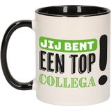 Cadeau koffie/thee mok voor collega - groen - keramiek - 300 ml - top collega