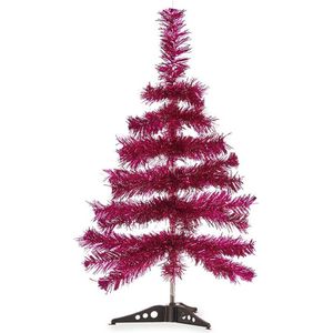 Kunstboom/kunst kerstboom -fuchsia roze - 60 cm - klein model