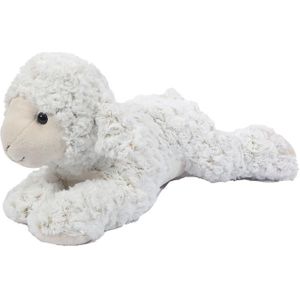 Knuffeldier Schaap/lammetje - zachte pluche stof - premium kwaliteit knuffels - wit - 49 cm