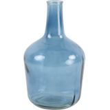 Countryfield Vaas - transparant zeeblauw - glas - XL fles - D25 x H42 cm
