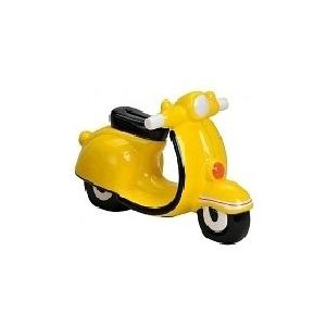Spaarpot scooter geel 20 cm