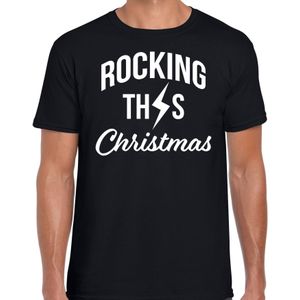 Rocking this Christmas fout Kerstshirt / t-shirt zwart voor heren