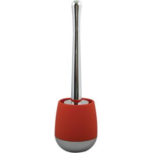 Toiletborstel in houder/wc-borstel Bilbao - ABS kunststof - rood - 38 x 12 cm
