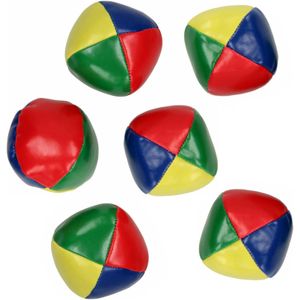 Jongleerballen - 6x - gekleurd - in koker - speelgoed
