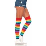 Regenboog kniekousen voor dames