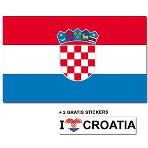 Kroatische vlag  2 gratis stickers