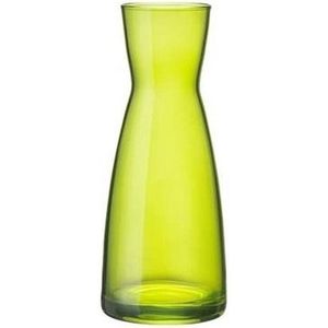 Groene zandloper vaas glas 20 cm