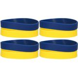 Supporters Oekraine set van 8x polsbandjes blauw en geel