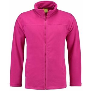 Fuchsia fleece vest met rits voor volwassenen