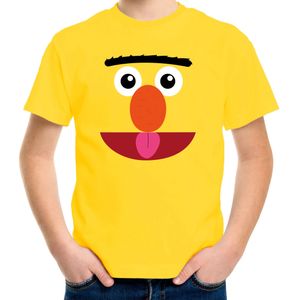 Verkleed / carnaval t-shirt gele cartoon knuffel pop voor kinderen - Verkleed / kostuum shirts