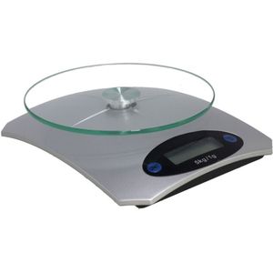 Digitale keukenweegschaal met glazen schaal - 20 x 15 cm - Precisie weegschaal