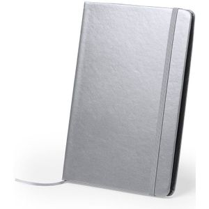 Luxe pocket schrift/notitieblok 21 x 15 cm in kleur zilver