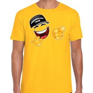 Vrijgezellenfeest T-shirt voor heren - vrijgezellen team - geel - Sjaak