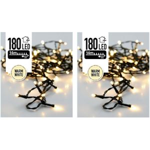 3x stuks kerstverlichting warm wit buiten 180 lampjes