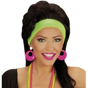 Disco oorbellen neon roze