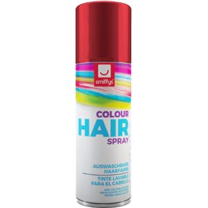 Carnaval haarverf - rood - spuitbus - 125 ml - haarspray