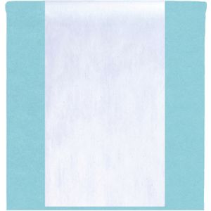 Feest tafelkleed met tafelloper - op rol - lichtblauw/wit - 10 meter