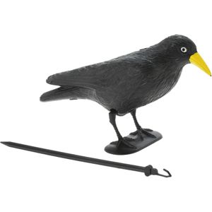 Raaf/kraai - zwart - vogelverschrikker/vogelverjager - 35 cm
