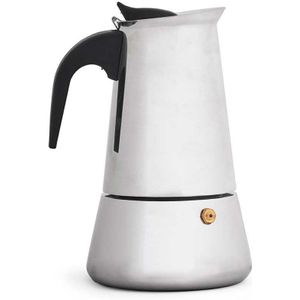 Kinvara Percolator Italiaans koffiezetapparaat - staal - zilver - 9 kopjes - Koffiezetter