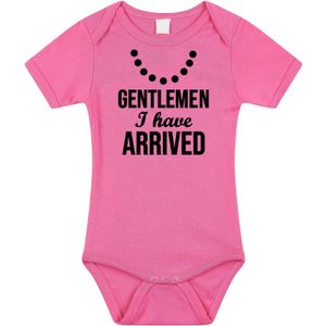 Gentlemen I have arrived cadeau baby rompertje roze meisjes