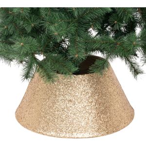 Kerstboomrok - goud - 56 x 32 cm - glitters - voor boom van 180 cm