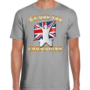 Verkleed T-shirt voor heren - Engeland - grijs - voetbal supporter - themafeest