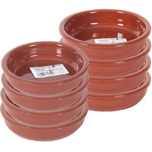 Set van 8x tapas bakjes/schaaltjes Bilbao 14 cm en 12 cm - Tapas/creme brulee ovenschaaltjes/serveerschaaltjes